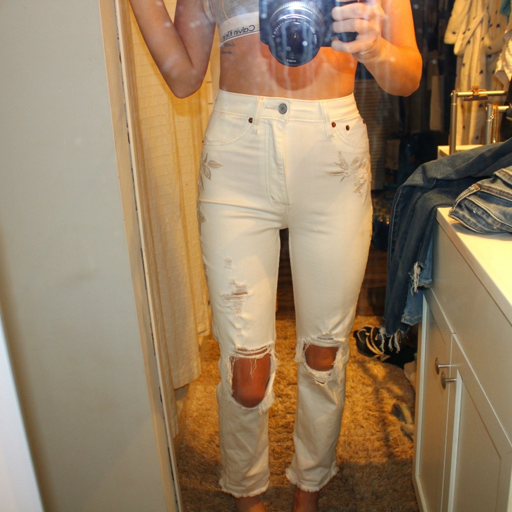 Abercrombie & Fitch Natural High Rise Ankle Straight